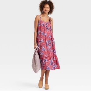 Knox Rose Sunwashed Red Floral Dress